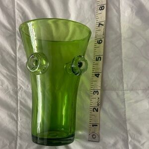 Elegant Green Glass Vase